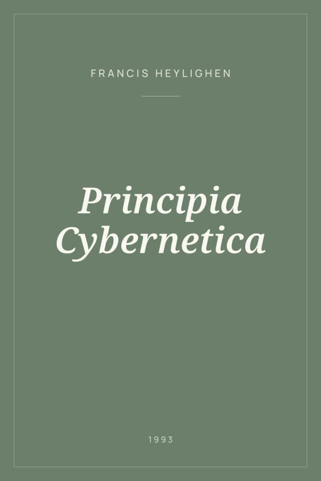 Portada de Principia Cybernetica