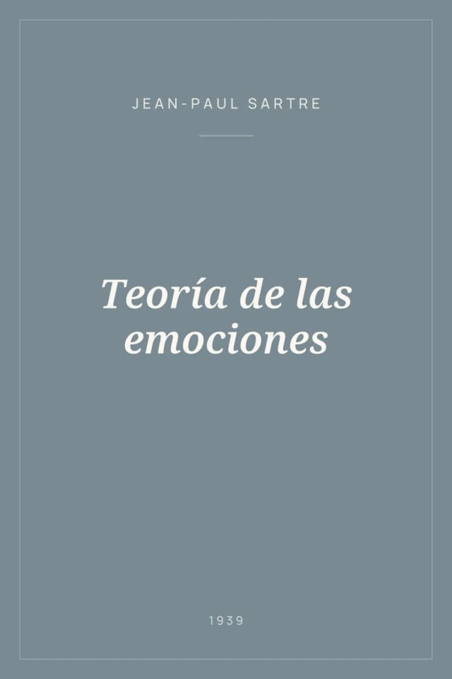 Portada de Teoría de las emociones