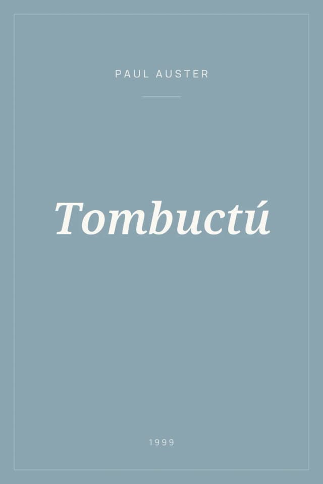 Portada de Tombuctú
