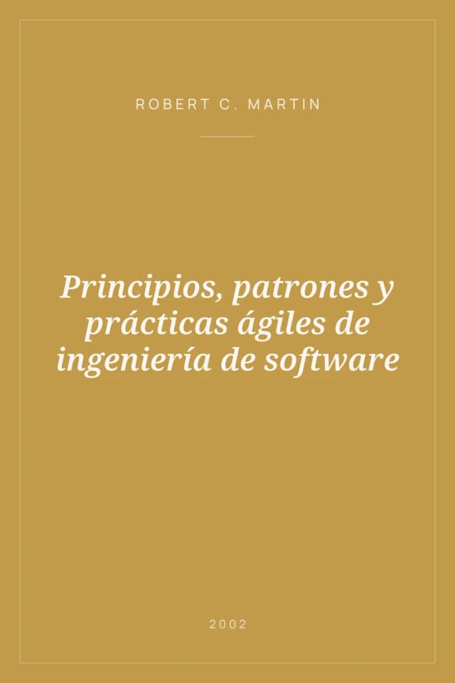 Portada de Principios, patrones y prácticas ágiles de ingeniería de software