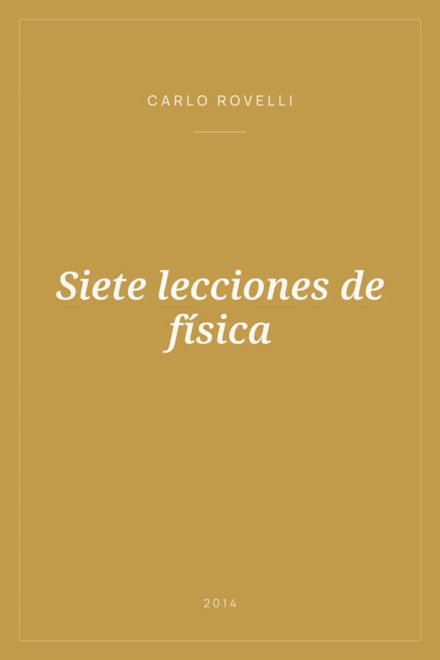 Portada de Siete lecciones de física