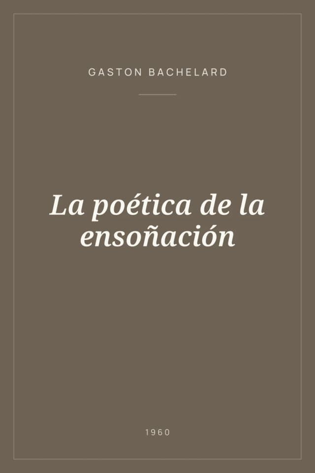 Portada de La poética de la ensoñación