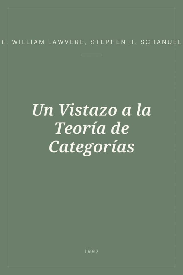 Portada de Un Vistazo a la Teoría de Categorías