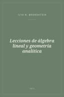 Portada de Lecciones de álgebra lineal y geometría analítica