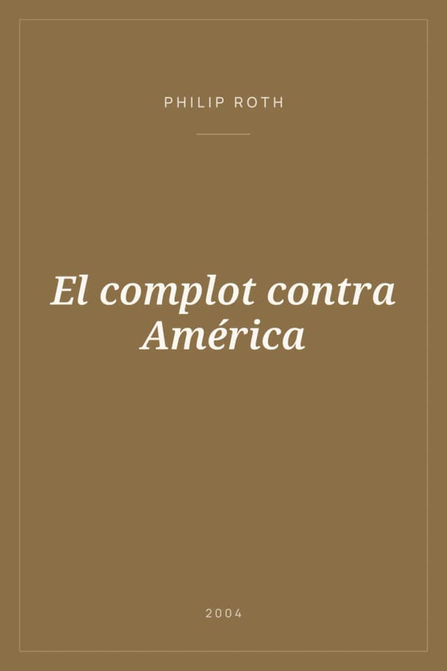 Portada de El complot contra América