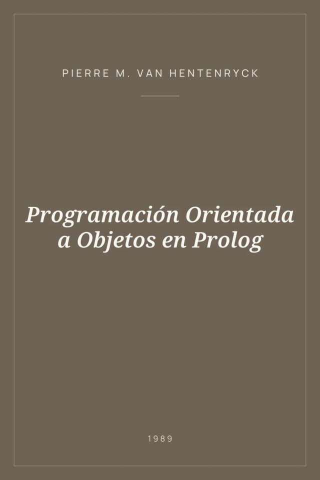 Portada de Programación Orientada a Objetos en Prolog