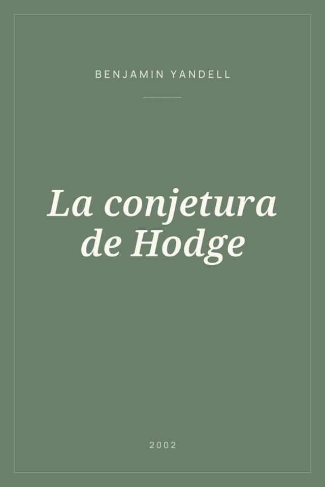Portada de La conjetura de Hodge