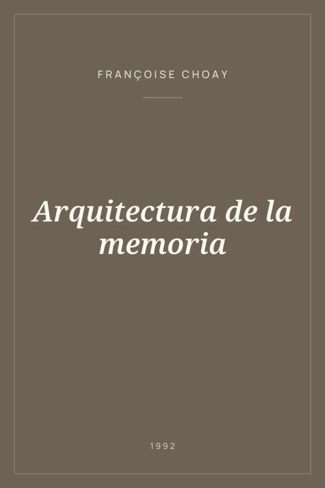 Portada de Arquitectura de la memoria