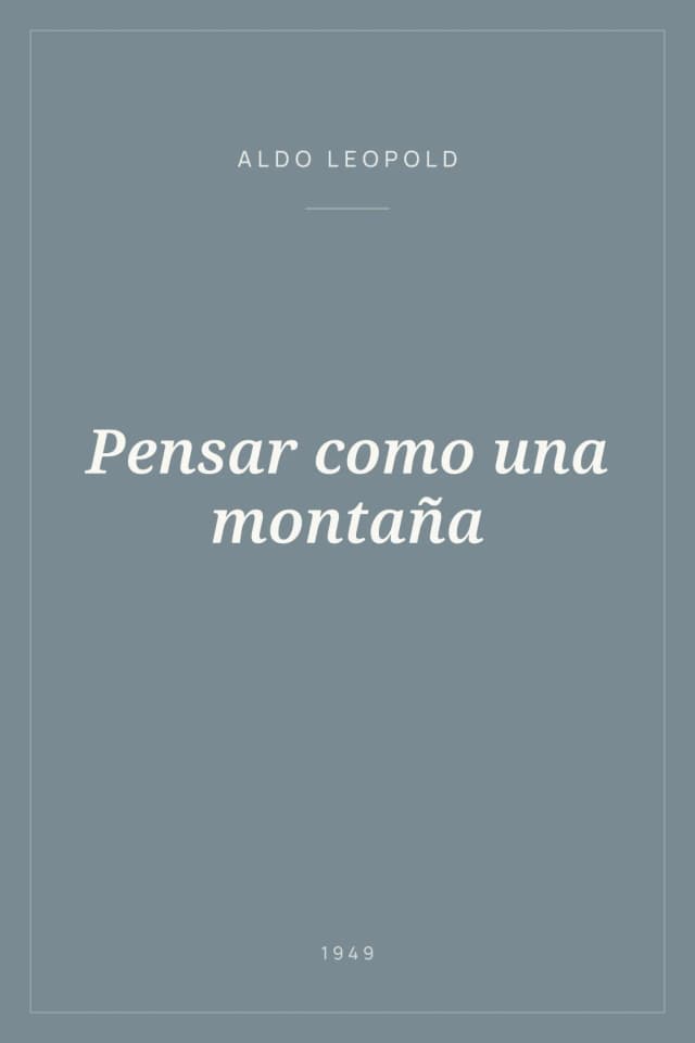 Portada de Pensar como una montaña