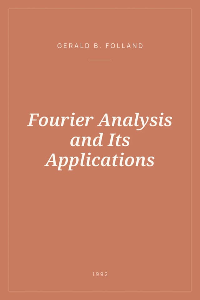 Portada de Fourier Analysis and Its Applications