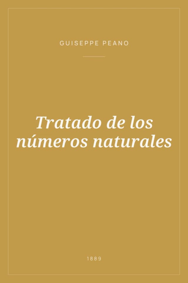 Portada de Tratado de los números naturales