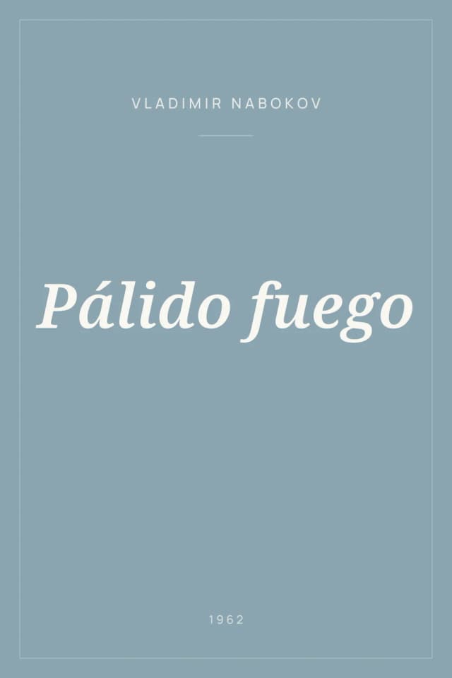 Portada de Pálido fuego