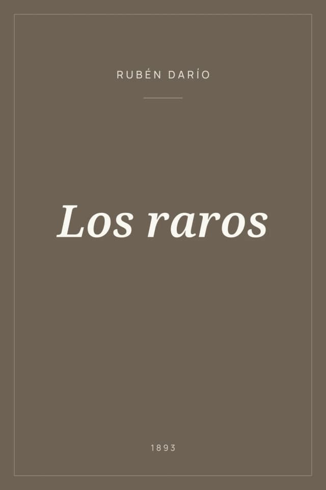 Portada de Los raros