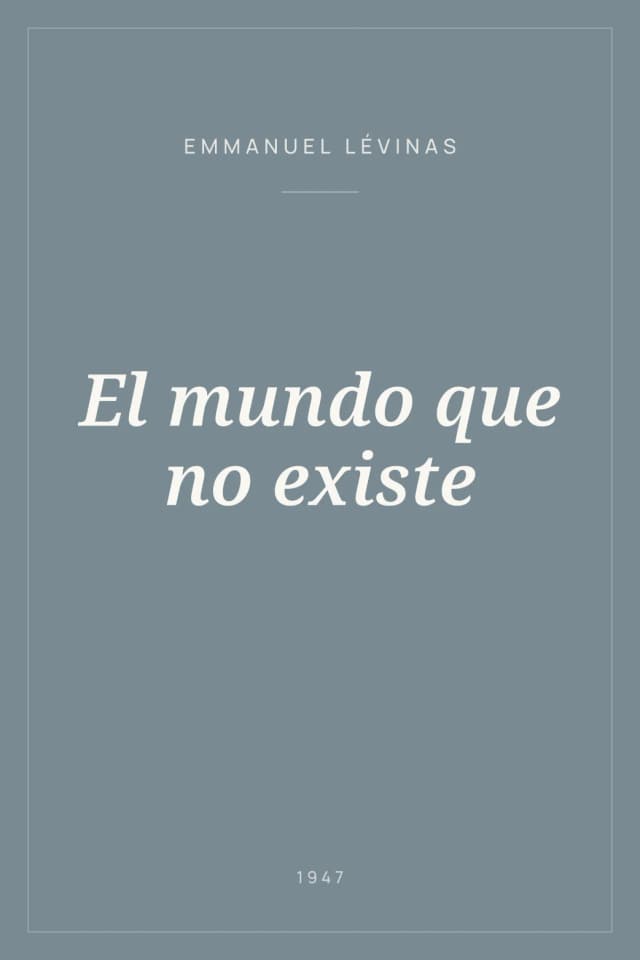 Portada de El mundo que no existe