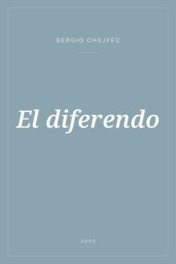 Portada de El diferendo
