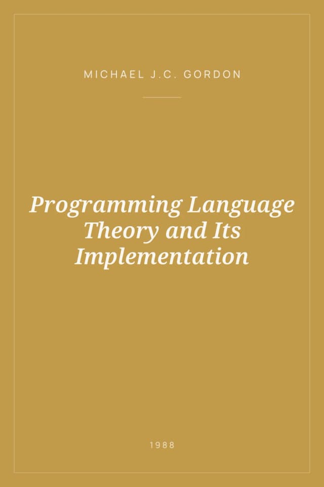 Portada de Programming Language Theory and Its Implementation