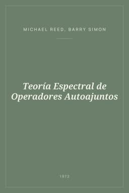 Portada de Teoría Espectral de Operadores Autoajuntos