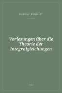 Portada de Vorlesungen über die Theorie der Integralgleichungen
