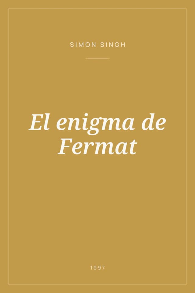 Portada de El enigma de Fermat