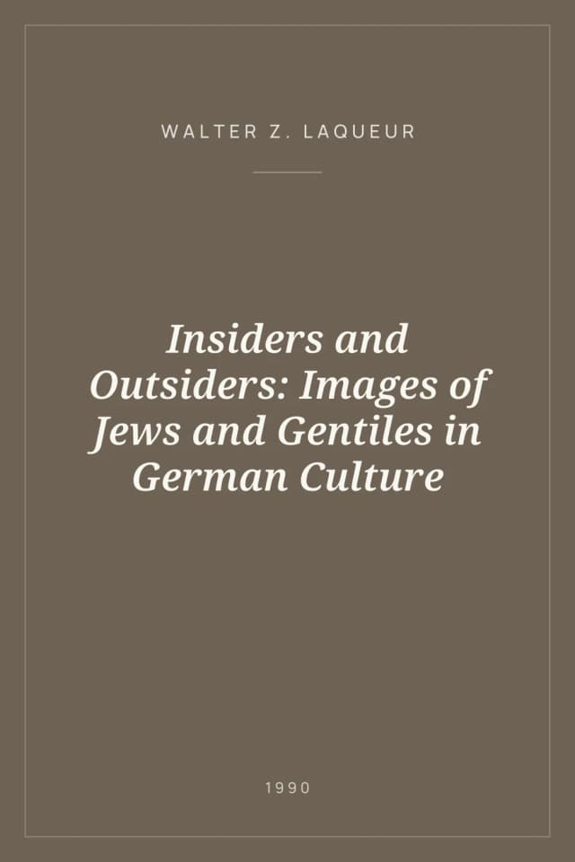 Portada de Insiders and Outsiders: Images of Jews and Gentiles in German Culture