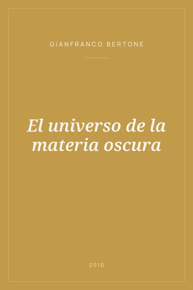 Portada de El universo de la materia oscura