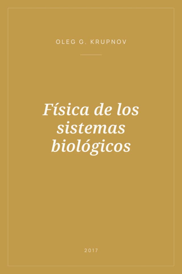 Portada de Física de los sistemas biológicos
