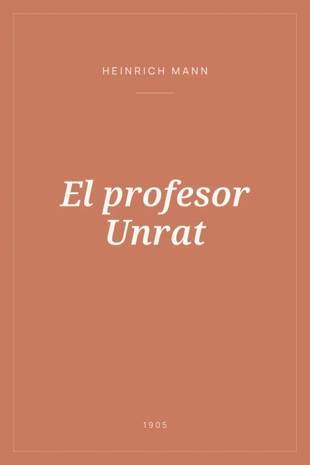 Portada de El profesor Unrat