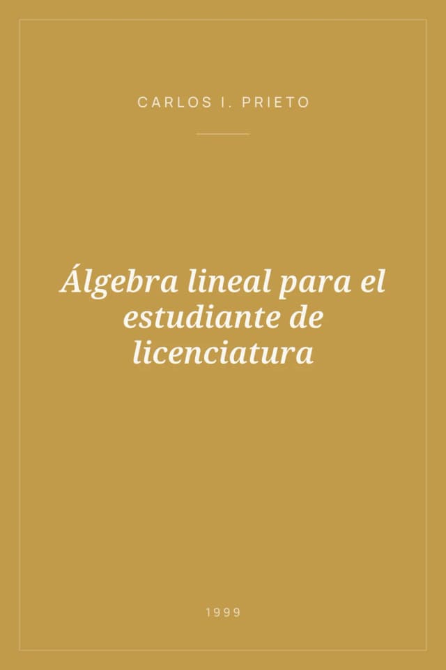 Portada de Álgebra lineal para el estudiante de licenciatura