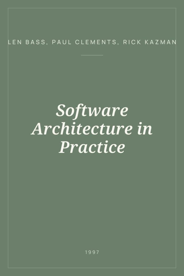 Portada de Software Architecture in Practice