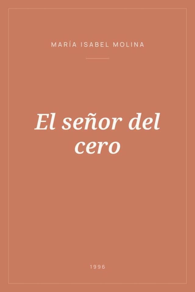 Portada de El señor del cero