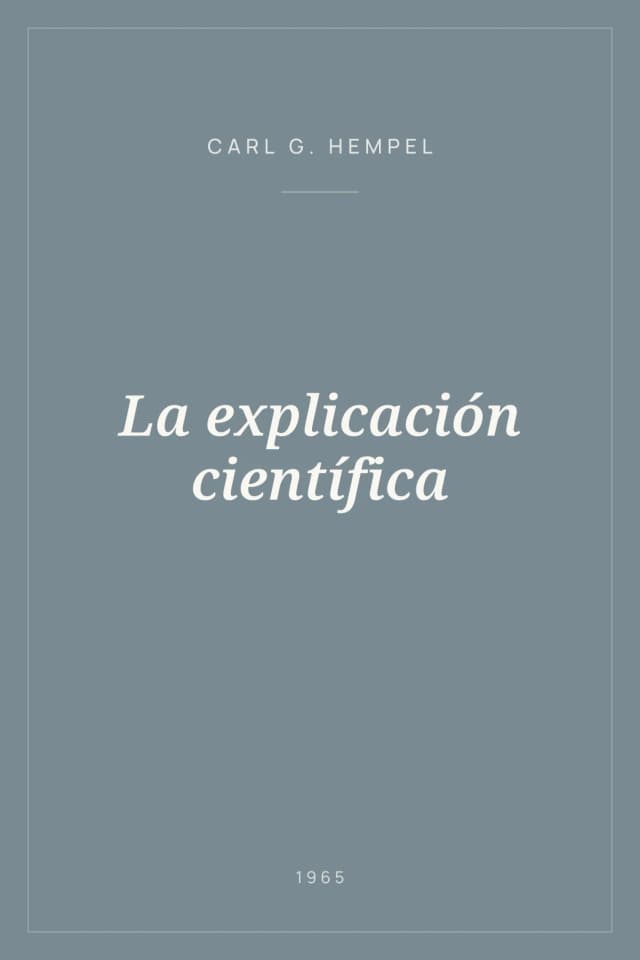 Portada de La explicación científica