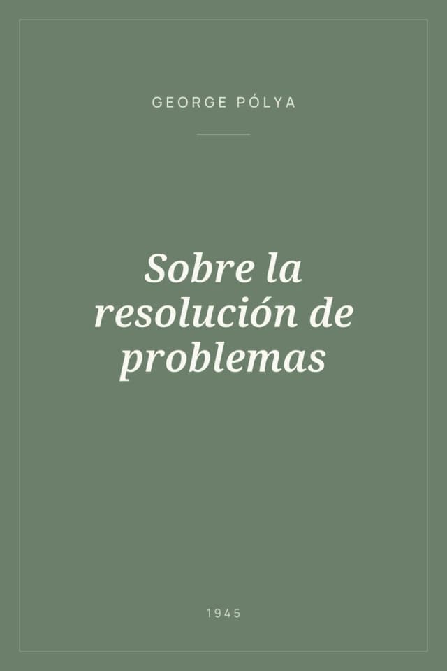 Portada de Sobre la resolución de problemas