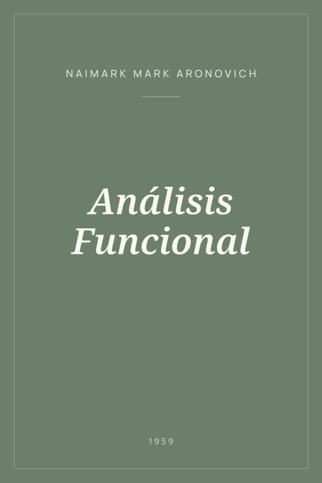 Portada de Análisis Funcional