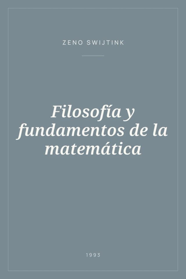 Portada de Filosofía y fundamentos de la matemática