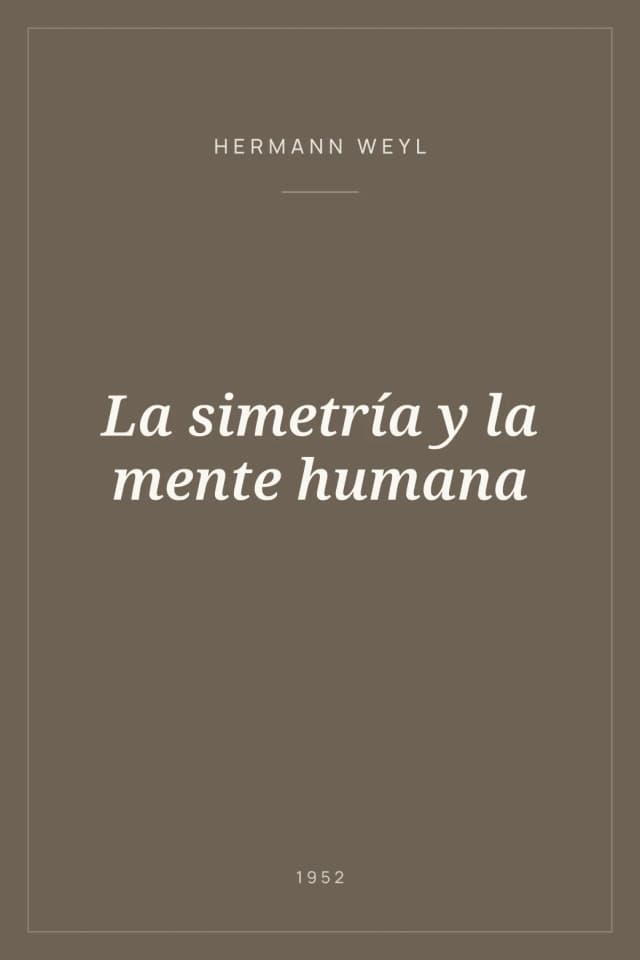Portada de La simetría y la mente humana