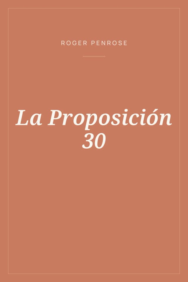 Portada de La Proposición 30