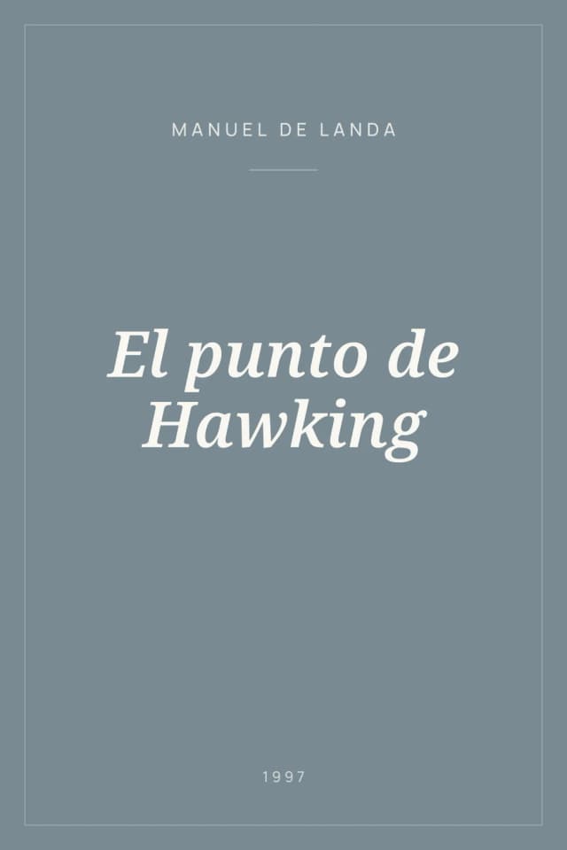 Portada de El punto de Hawking