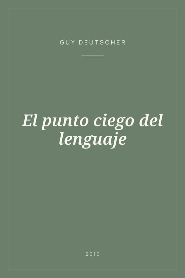 Portada de El punto ciego del lenguaje