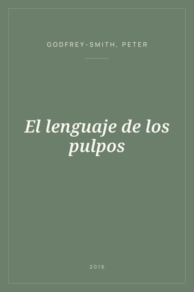 Portada de El lenguaje de los pulpos