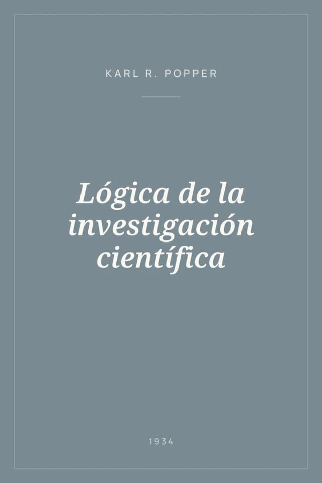 Portada de Lógica de la investigación científica