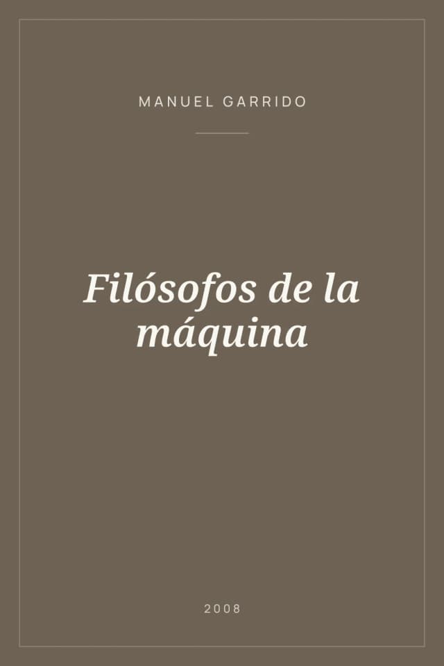 Portada de Filósofos de la máquina