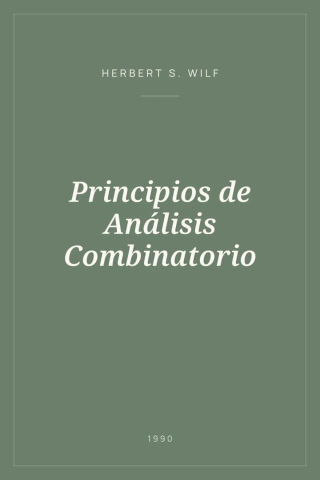Portada de Principios de Análisis Combinatorio