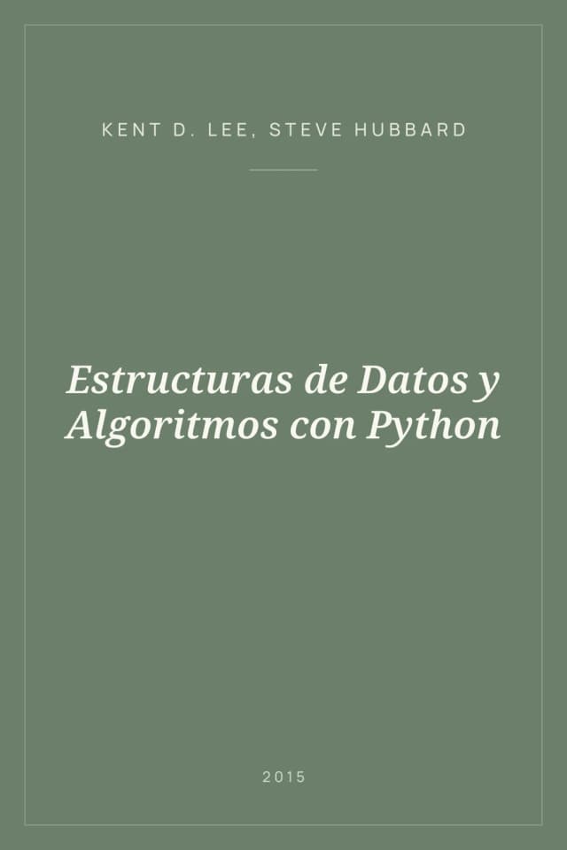 Portada de Estructuras de Datos y Algoritmos con Python
