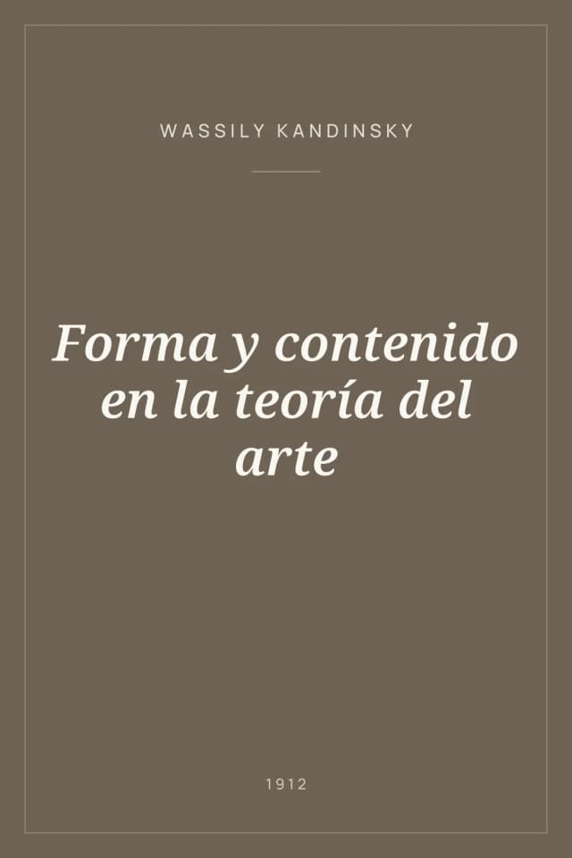 Portada de Forma y contenido en la teoría del arte