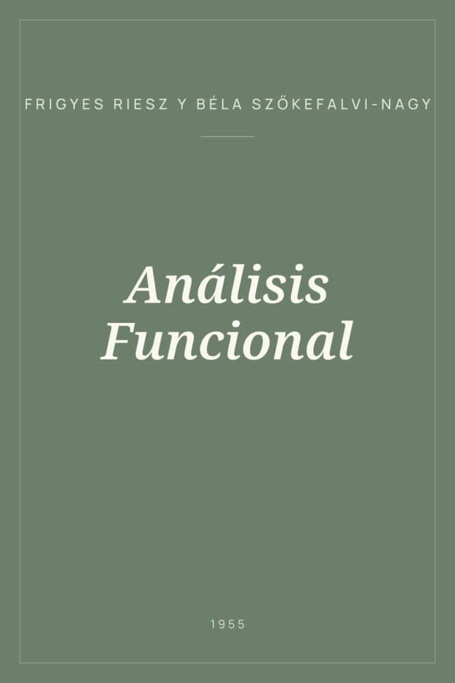 Portada de Análisis Funcional