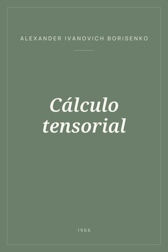 Portada de Cálculo tensorial