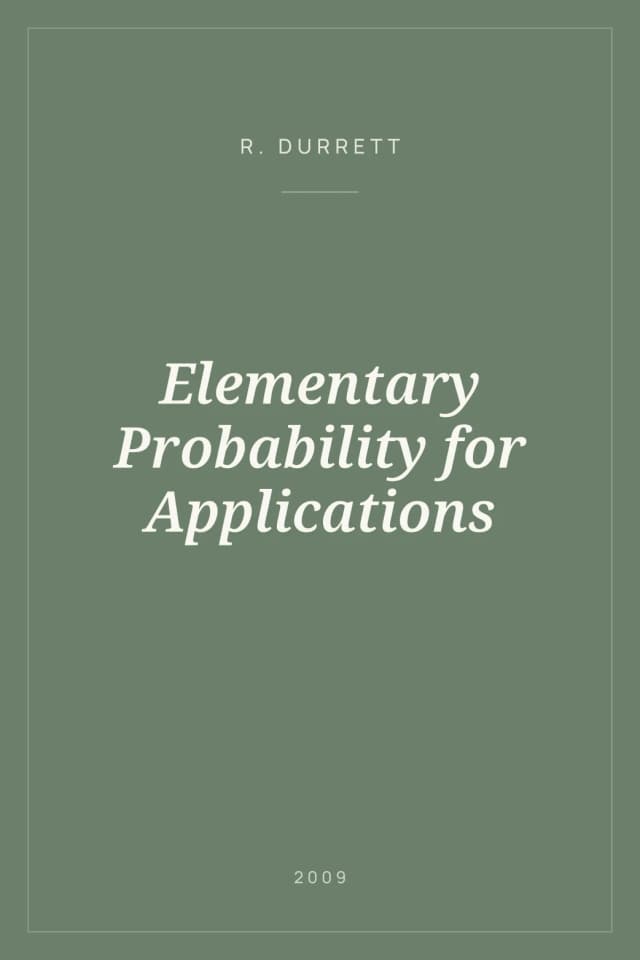 Portada de Elementary Probability for Applications