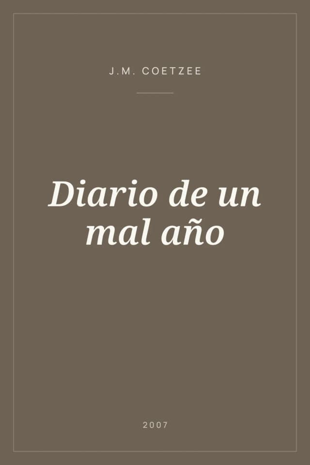 Portada de Diario de un mal año