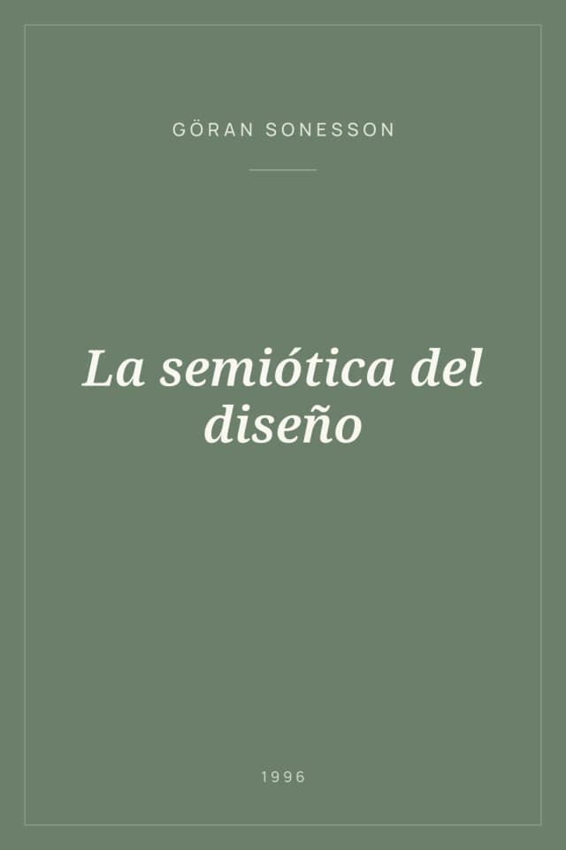 Portada de La semiótica del diseño