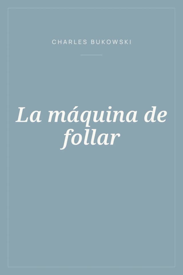 Portada de La máquina de follar